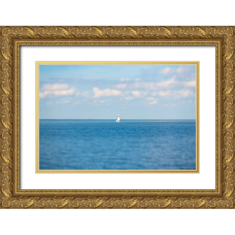 Sail Away Gold Ornate Wood Framed Art Print with Double Matting by Malone, Will