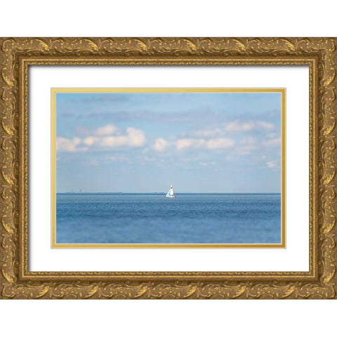 Sail Away 2 Gold Ornate Wood Framed Art Print with Double Matting by Malone, Will