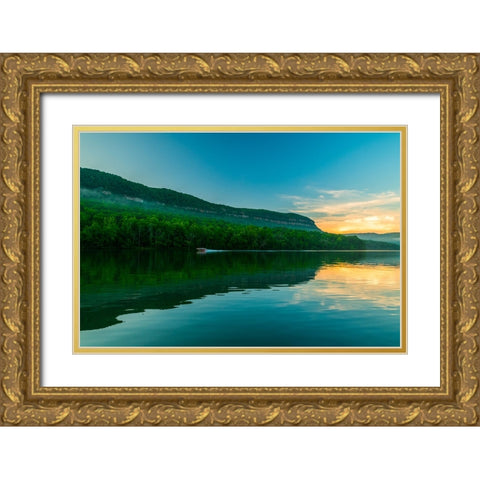 Escape Gold Ornate Wood Framed Art Print with Double Matting by Malone, Will