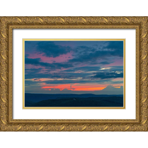 Glow 2 Gold Ornate Wood Framed Art Print with Double Matting by Malone, Will
