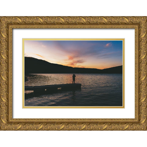 Subtle Sunset Gold Ornate Wood Framed Art Print with Double Matting by Malone, Will