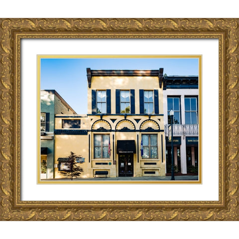 Old Bank Gold Ornate Wood Framed Art Print with Double Matting by Malone, Will