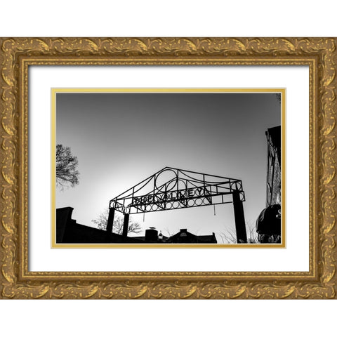 The Alley Gold Ornate Wood Framed Art Print with Double Matting by Malone, Will