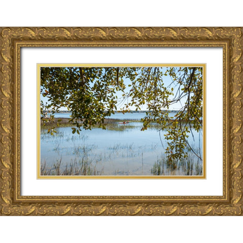 Relaxation Station Gold Ornate Wood Framed Art Print with Double Matting by Malone, Will