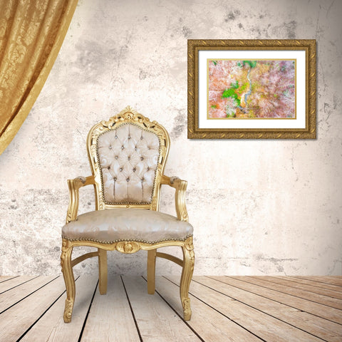 Aerial Creek Gold Ornate Wood Framed Art Print with Double Matting by Malone, Will