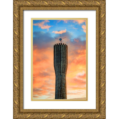 Standpipe Sunrise 3 Gold Ornate Wood Framed Art Print with Double Matting by Malone, Will