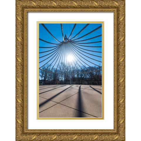 Cancer Survivor Park Gold Ornate Wood Framed Art Print with Double Matting by Malone, Will
