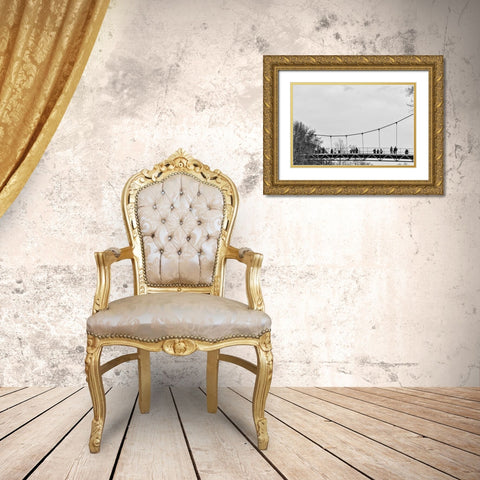Falls Park Audience Gold Ornate Wood Framed Art Print with Double Matting by Malone, Will