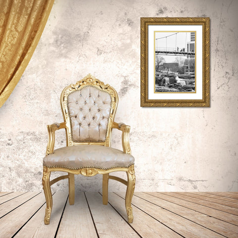 Falls Park Audience 2 Gold Ornate Wood Framed Art Print with Double Matting by Malone, Will