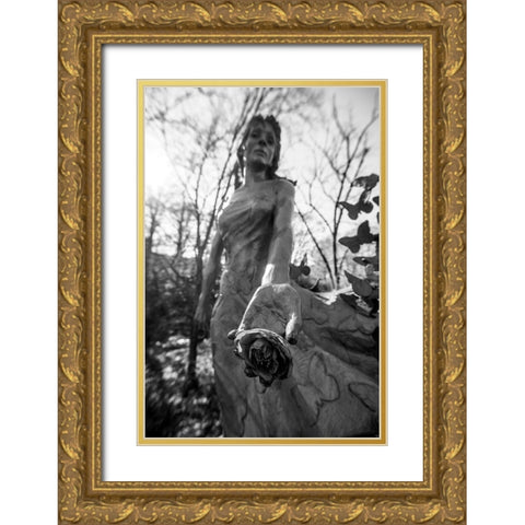 Take a Flower Gold Ornate Wood Framed Art Print with Double Matting by Malone, Will