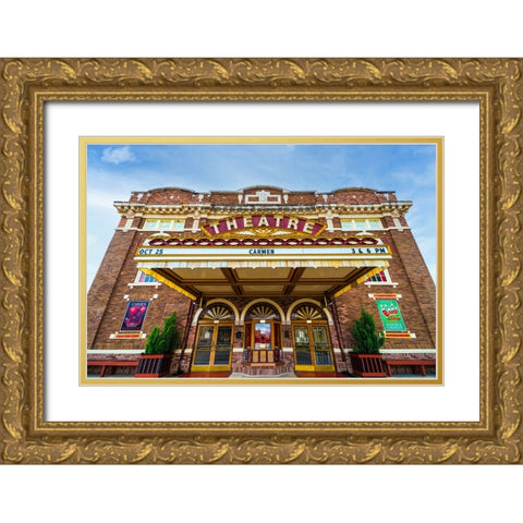 Athens Theater Gold Ornate Wood Framed Art Print with Double Matting by Malone, Will