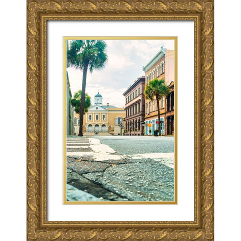 Broad street Gold Ornate Wood Framed Art Print with Double Matting by Malone, Will
