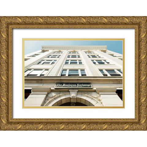 Business Exchange 3 Gold Ornate Wood Framed Art Print with Double Matting by Malone, Will