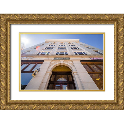 Business Exchange 4 Gold Ornate Wood Framed Art Print with Double Matting by Malone, Will