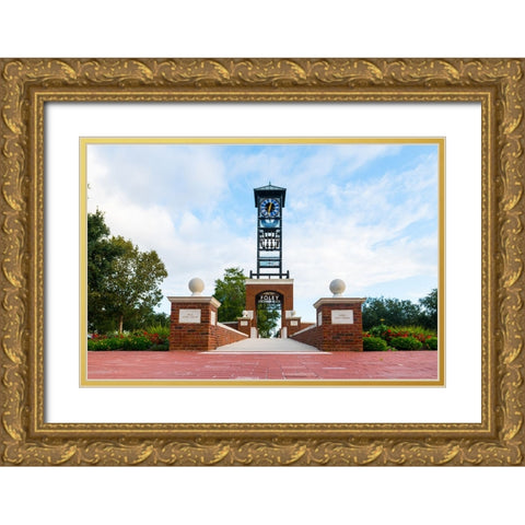 Centennial Plaza 2 Gold Ornate Wood Framed Art Print with Double Matting by Malone, Will