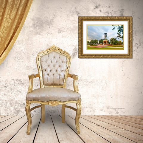 Centennial Plaza 3 Gold Ornate Wood Framed Art Print with Double Matting by Malone, Will