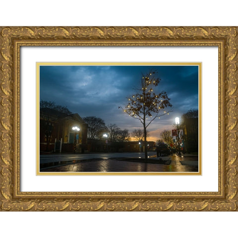 Charlie Brown Tree Gold Ornate Wood Framed Art Print with Double Matting by Malone, Will