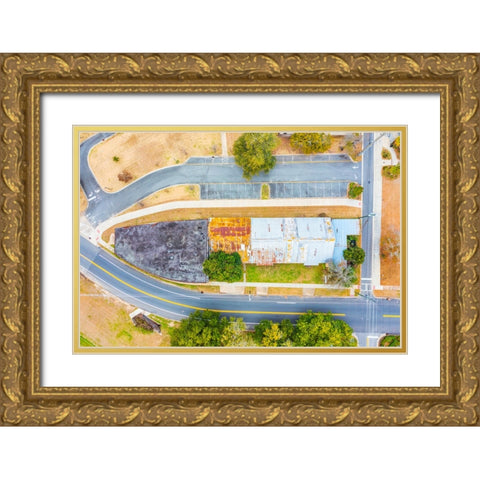 Curve Gold Ornate Wood Framed Art Print with Double Matting by Malone, Will