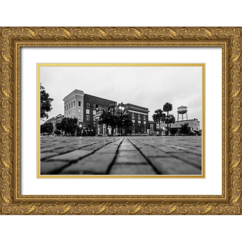 Downtown Thomasville Gold Ornate Wood Framed Art Print with Double Matting by Malone, Will
