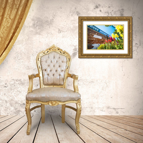 Flowers Gold Ornate Wood Framed Art Print with Double Matting by Malone, Will