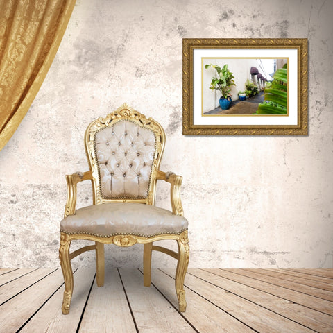 Green Alley Gold Ornate Wood Framed Art Print with Double Matting by Malone, Will