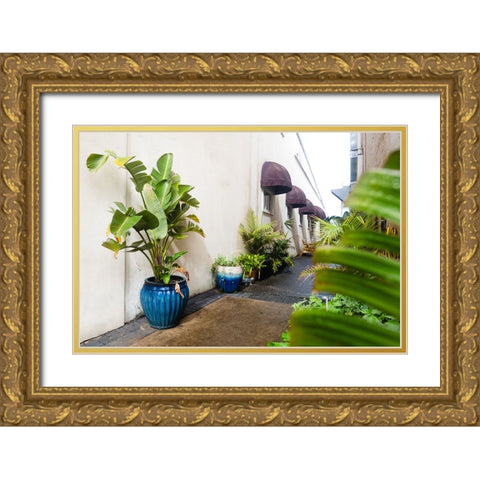 Green Alley Gold Ornate Wood Framed Art Print with Double Matting by Malone, Will