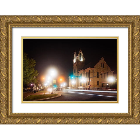Nightwalk 6 Gold Ornate Wood Framed Art Print with Double Matting by Malone, Will