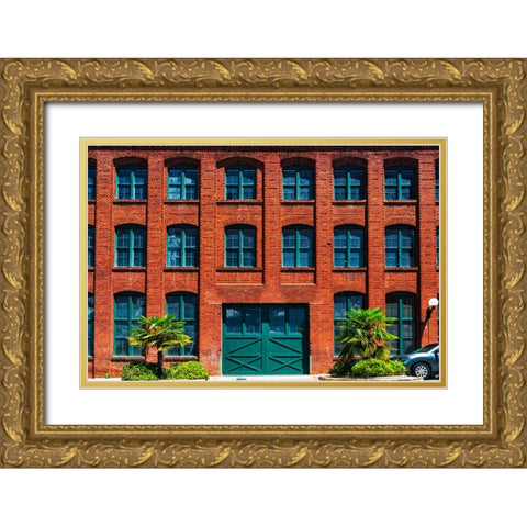Palmetto Building Gold Ornate Wood Framed Art Print with Double Matting by Malone, Will