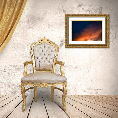 Saharan Sunset Gold Ornate Wood Framed Art Print with Double Matting by Malone, Will