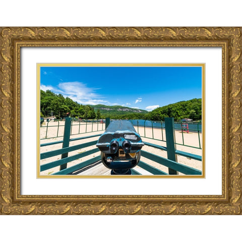 Scenic Lake Lure Gold Ornate Wood Framed Art Print with Double Matting by Malone, Will