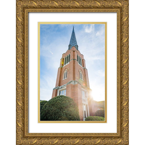 Steeple Gold Ornate Wood Framed Art Print with Double Matting by Malone, Will