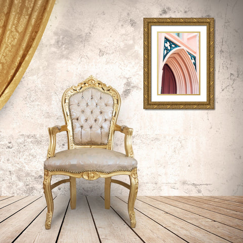 The Pink Door Gold Ornate Wood Framed Art Print with Double Matting by Malone, Will