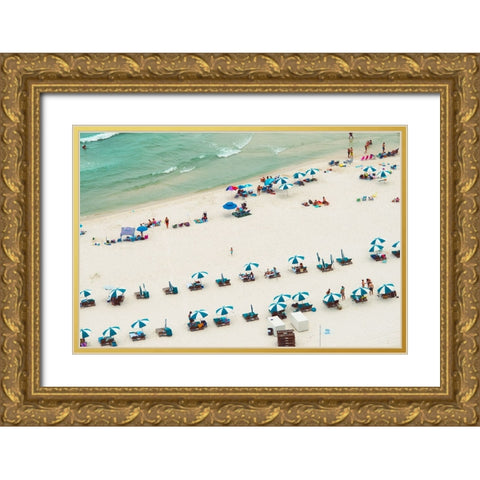 White Sands 3 Gold Ornate Wood Framed Art Print with Double Matting by Malone, Will