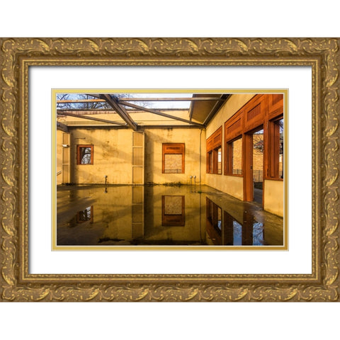 Yellow Korner Gold Ornate Wood Framed Art Print with Double Matting by Malone, Will
