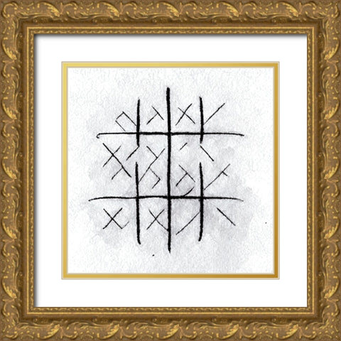 A Game 4 Gold Ornate Wood Framed Art Print with Double Matting by Screendoor