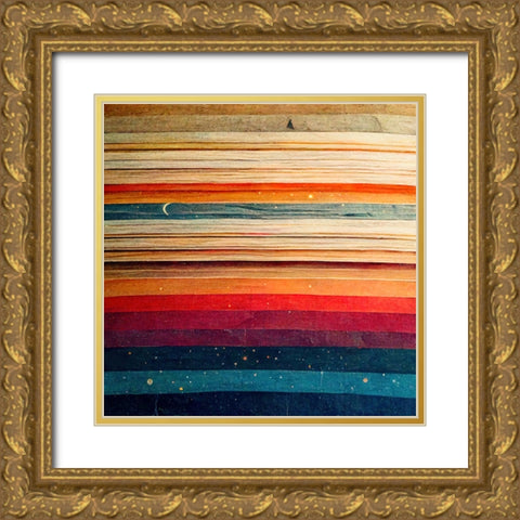 Rainbow Planet 10 Gold Ornate Wood Framed Art Print with Double Matting by Screendoor