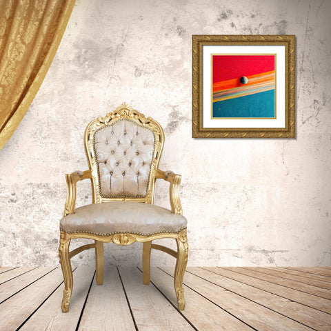 Rainbow Planet 7 Gold Ornate Wood Framed Art Print with Double Matting by Screendoor