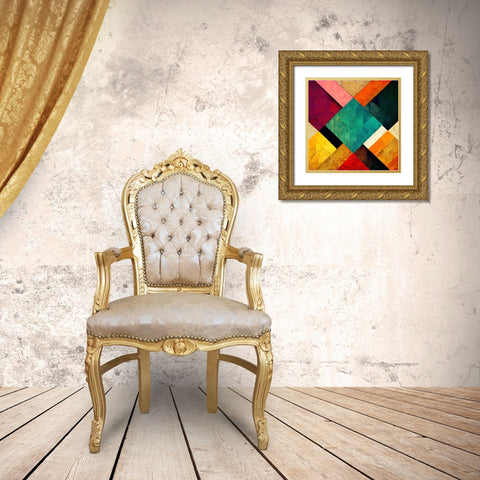 The Color Map 4 Gold Ornate Wood Framed Art Print with Double Matting by Screendoor