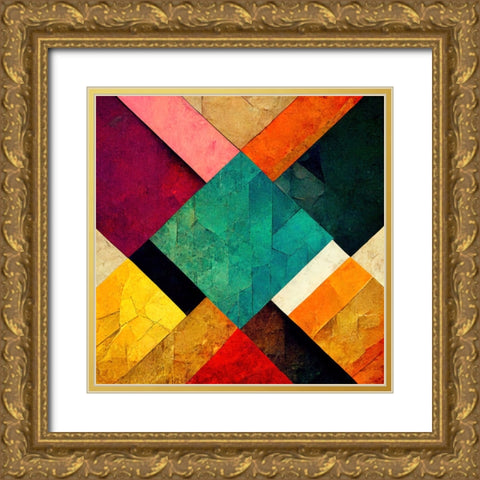 The Color Map 4 Gold Ornate Wood Framed Art Print with Double Matting by Screendoor