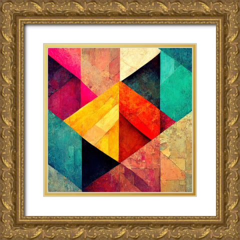 The Color Map 5 Gold Ornate Wood Framed Art Print with Double Matting by Screendoor