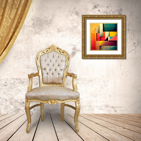 The Color Map Gold Ornate Wood Framed Art Print with Double Matting by Screendoor