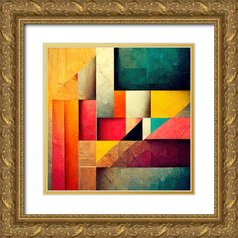 The Color Map Gold Ornate Wood Framed Art Print with Double Matting by Screendoor
