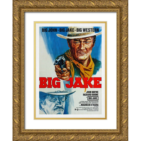 Big Jake 3 Gold Ornate Wood Framed Art Print with Double Matting by Screendoor