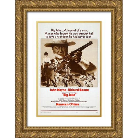 Big Jake Gold Ornate Wood Framed Art Print with Double Matting by Screendoor