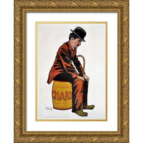 Charlie Gold Ornate Wood Framed Art Print with Double Matting by Screendoor