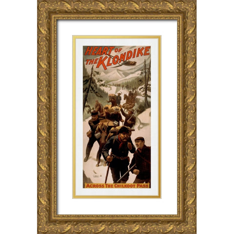 Heart of the Klondike Gold Ornate Wood Framed Art Print with Double Matting by Screendoor