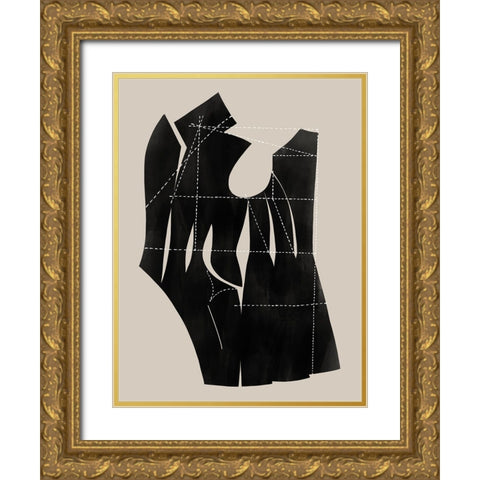 Stitch II Gold Ornate Wood Framed Art Print with Double Matting by CAG