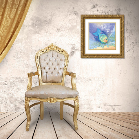 Fish in the Sea Gold Ornate Wood Framed Art Print with Double Matting by Archer, Nancy