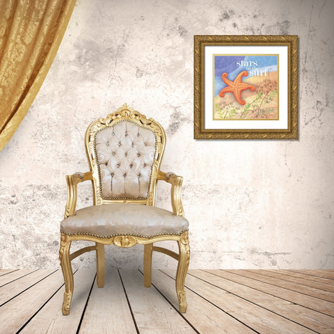 Stars in the Surf Gold Ornate Wood Framed Art Print with Double Matting by Archer, Nancy