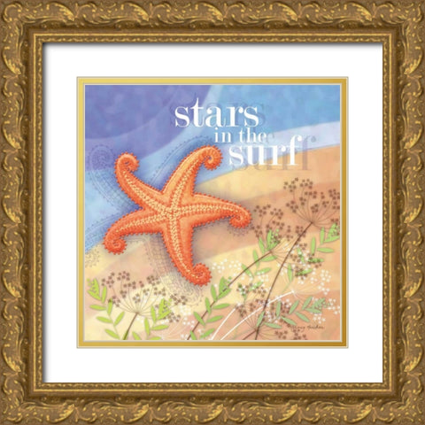 Stars in the Surf Gold Ornate Wood Framed Art Print with Double Matting by Archer, Nancy